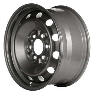 Factory Steel® - 12-Hole Silver 17x8 Steel Factory Wheel