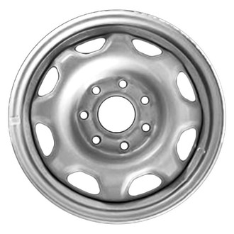 Factory Steel® - 8-Slot Silver 17x7.5 Steel Factory Wheel