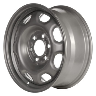Factory Steel® - 8-Slot Silver 17x7.5 Steel Factory Wheel