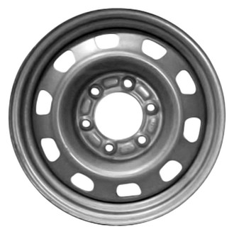 Factory Steel® - 10-Slot Silver 16x6 Steel Factory Wheel