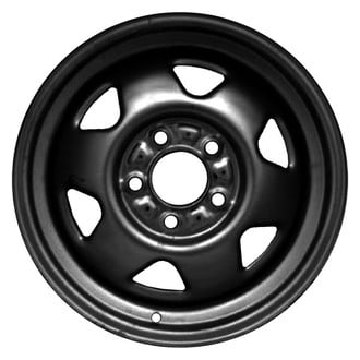 Factory Steel® - 6-Slot Black 15x7 Steel Factory Wheel