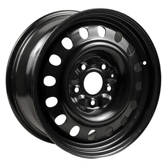 Factory Steel® - 16-Slot Black 17x7.5 Steel Factory Wheel