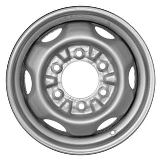 Factory Steel® - 6-Slot Silver 14x6 Steel Factory Wheel