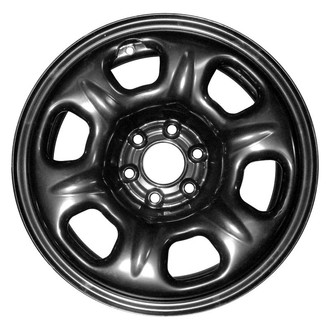 Factory Steel® - 6-Slot Black 16x7 Steel Factory Wheel