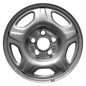 Factory Steel® - 5-Slot Black 15x6 Steel Factory Wheel