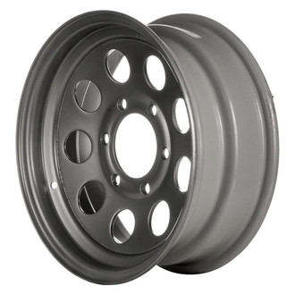 Factory Steel® - 9-Hole Silver 15x6 Steel Factory Wheel