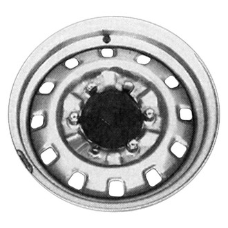 Factory Steel® - 12-Slot Silver 14x5.5 Steel Factory Wheel