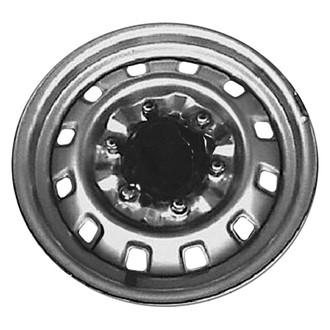 Factory Steel® - 12-Slot Silver 14x5 Steel Factory Wheel