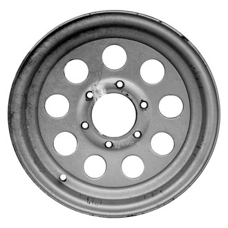 Factory Steel® - 9-Hole Silver 15x6 Steel Factory Wheel