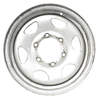 Factory Steel® - 6-Slot Silver 15x6 Steel Factory Wheel