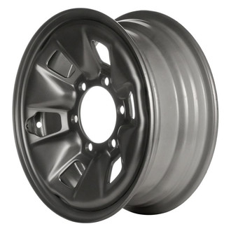 Factory Steel® - 6-Slot Silver 15x6 Steel Factory Wheel
