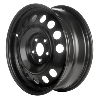 Factory Steel® - 15-Hole Black 17x6.5 Steel Factory Wheel