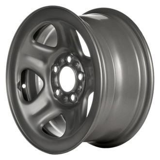 Factory Steel® - 9-Slot Silver 15x5.5 Steel Factory Wheel