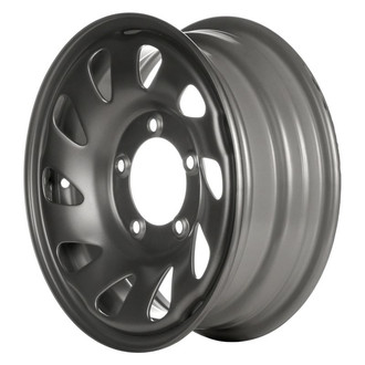 Factory Steel® - 10-Slot Silver 15x5.5 Steel Factory Wheel