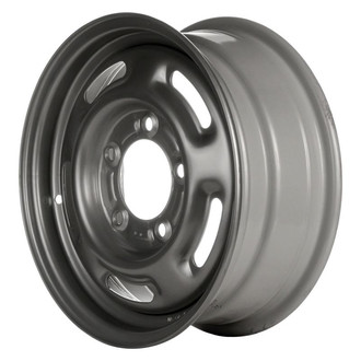 Factory Steel® - 5-Slot Silver 15x6 Steel Factory Wheel