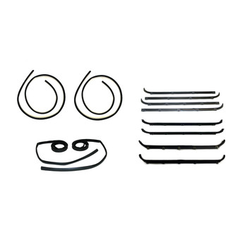 Fairchild® - Front and Rear Driver and Passenger Side Belt Weatherstrip and Window Channel Kit