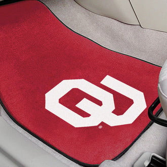 FanMats® - University of Oklahoma 1st Row Red Carpet Floor Mats with "OU" Logo