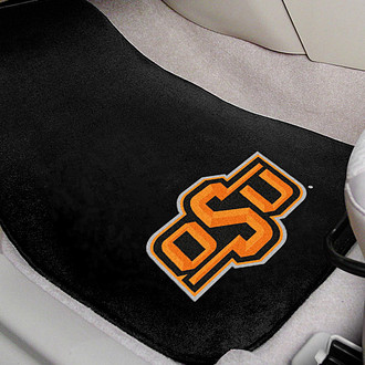 FanMats® - Oklahoma State University 1st Row Black Carpet Floor Mats