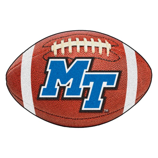 FanMats® - Middle Tennessee State University 20.5" x 32.5" Nylon Face Football Ball Floor Mat with "Italic MT" Logo