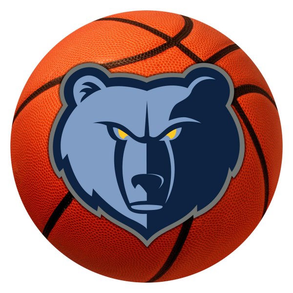 FanMats® - Memphis Grizzlies 27" Dia Nylon Face Basketball Ball Floor Mat with "Grizzly" Logo
