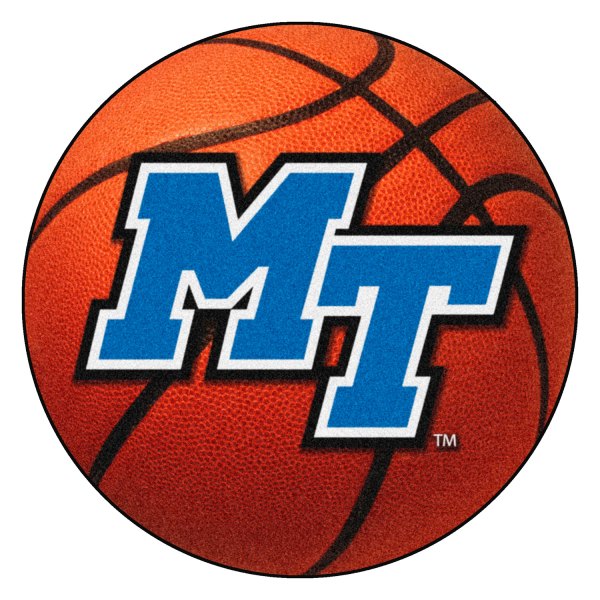 FanMats® - Middle Tennessee State University 27" Dia Nylon Face Basketball Ball Floor Mat with "Italic MT" Logo