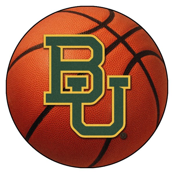 FanMats® - Baylor University 27" Dia Nylon Face Basketball Ball Floor Mat with "BU" Logo