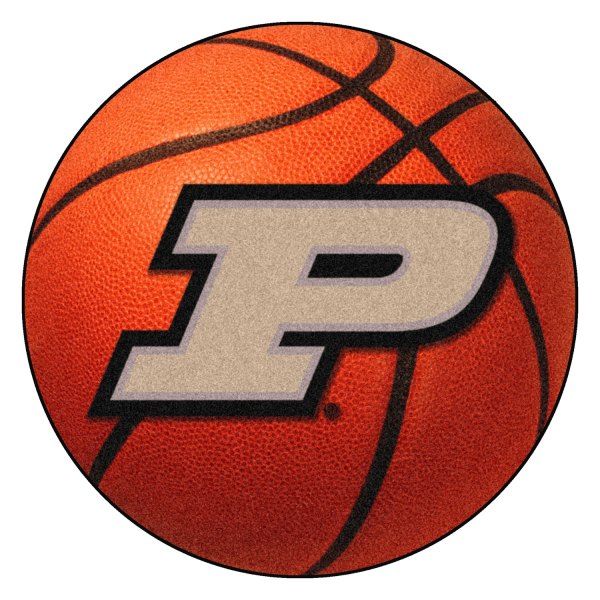 FanMats® - Purdue University 27" Dia Nylon Face Basketball Ball Floor Mat with "P" Logo