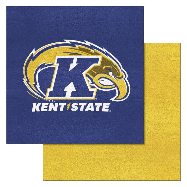 FanMats® - Kent State University 18" x 18" Nylon Face Team Carpet Tiles with "K & Golden Eagle" Logo