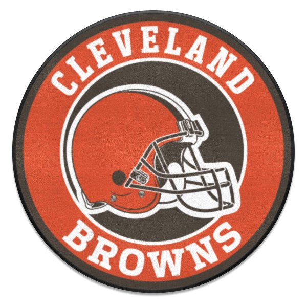 FanMats® - Cleveland Browns 27" Dia Nylon Face Floor Mat with "Browns Helmet" Logo