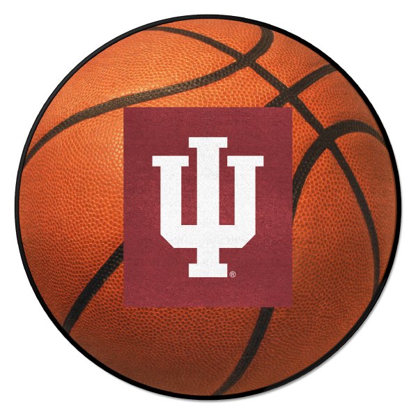 FanMats® - Indiana University 27" Dia Nylon Face Basketball Ball Floor Mat with "IU" Logo