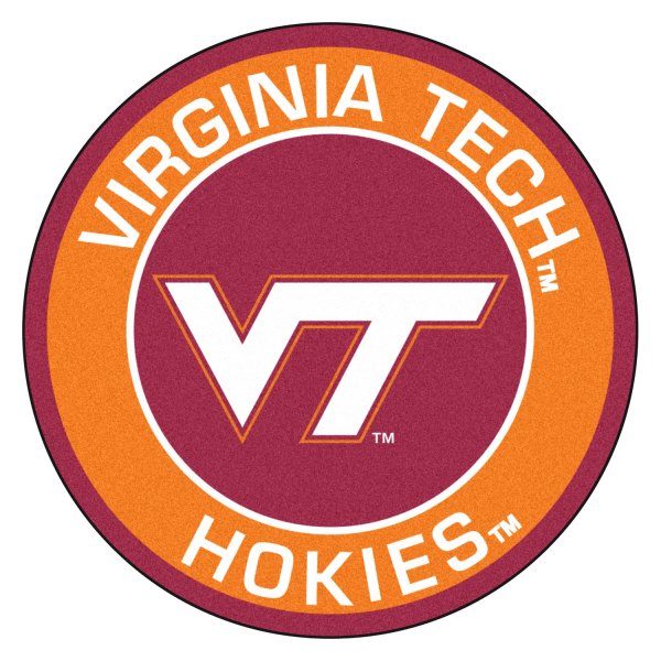 FanMats® - Virginia Tech 27" Dia Nylon Face Floor Mat with "VT" Logo