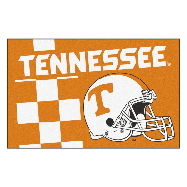 FanMats® - University of Tennessee 19" x 30" Nylon Face Uniform Starter Mat with Football Helmet with Wordmark & Stripe