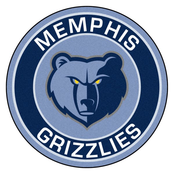 FanMats® - Memphis Grizzlies 27" Dia Nylon Face Floor Mat with "Grizzly" Logo
