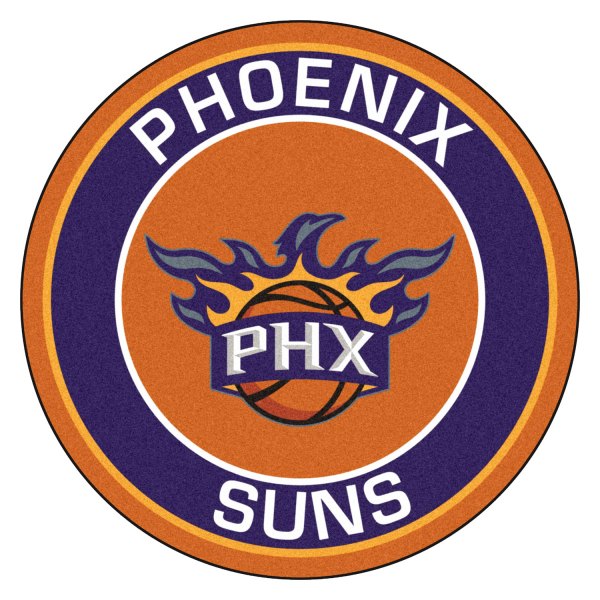 FanMats® - Phoenix Suns 27" Dia Nylon Face Floor Mat with "Phonenix Bird & PHX" Logo