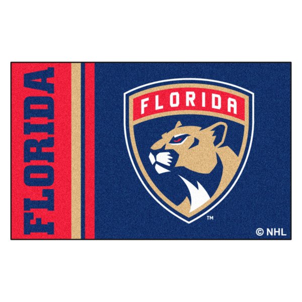 FanMats® - Florida Panthers 19" x 30" Nylon Face Uniform Starter Mat with "Shield Panthers" Logo & Wordmark
