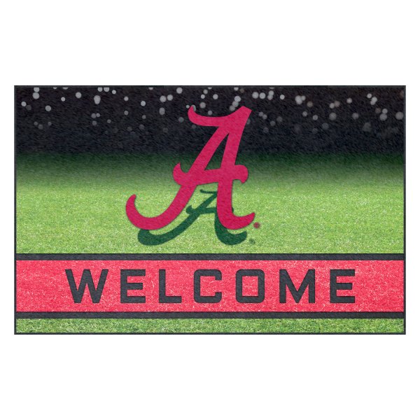 FanMats® - University of Alabama 18" x 30" Crumb Rubber Door Mat with "Script A" Logo