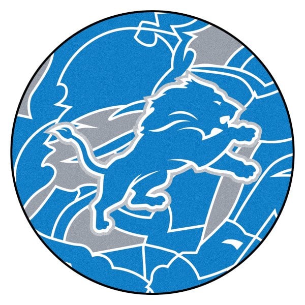 FanMats® - "X-Fit" Detroit Lions 27" Dia Nylon Face Floor Mat