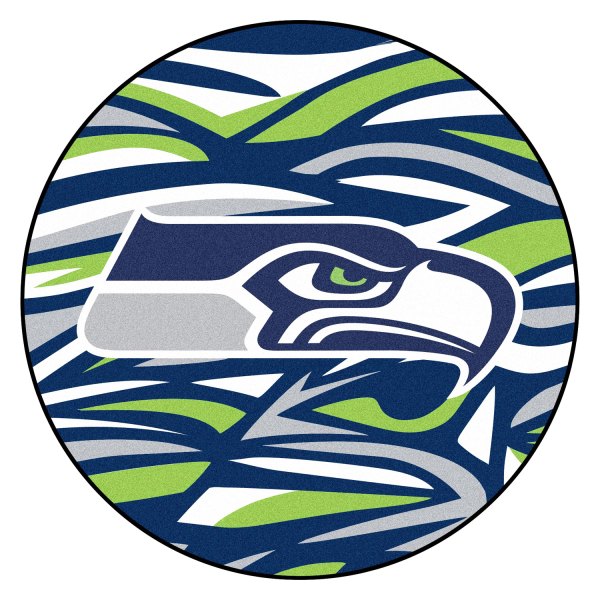 FanMats® - "X-Fit" Seattle Seahawks 27" Dia Nylon Face Floor Mat