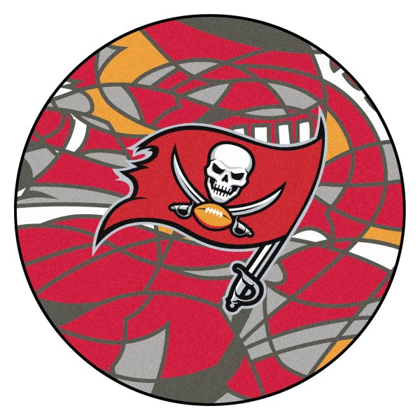 FanMats® - "X-Fit" Tampa Bay Buccaneers 27" Dia Nylon Face Floor Mat