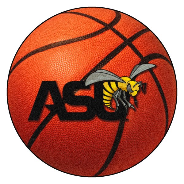 FanMats® - Alabama State University 27" Dia Nylon Face Basketball Ball Floor Mat with "ASU Hornet" Logo