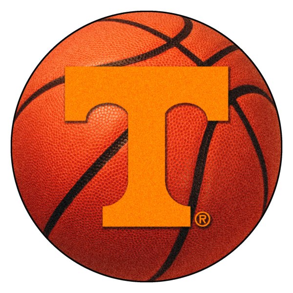 FanMats® - University of Tennessee 27" Dia Nylon Face Basketball Ball Floor Mat with "Power T" Logo