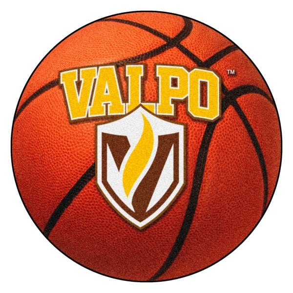 FanMats® - Valparaiso University 27" Dia Nylon Face Basketball Ball Floor Mat with "V & VALPO" Logo