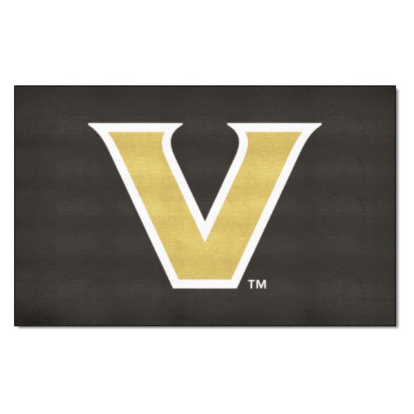 FanMats® - Vanderbilt University 60" x 96" Nylon Face Ulti-Mat with "V Star" Logo & Wordmark