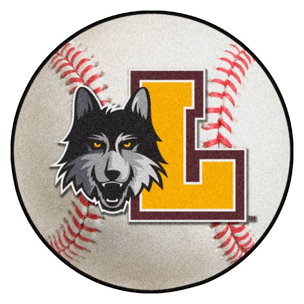 FanMats® - Loyola University Chicago 27" Dia Nylon Face Baseball Ball Floor Mat with "Wolf Head & L" Logo