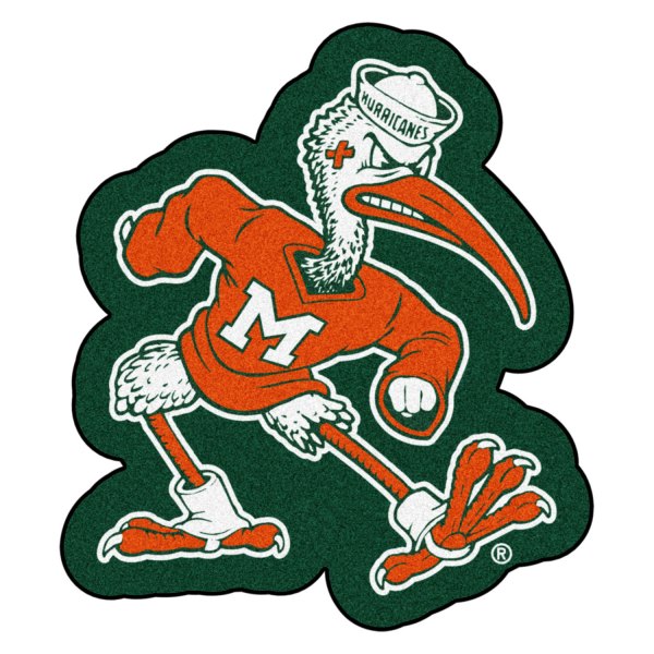 FanMats® - University of Miami 36" x 48" Mascot Floor Mat