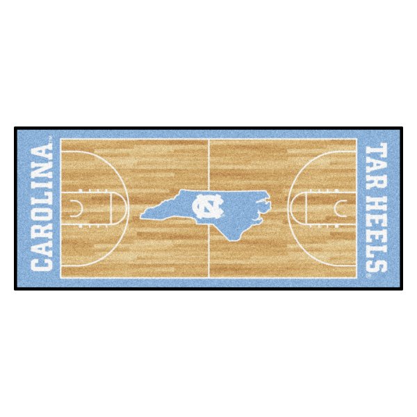 FanMats® - University of North Carolina (Chapel Hill) 30" x 72" Nylon Face Basketball Court Runner Mat with "NC" Logo