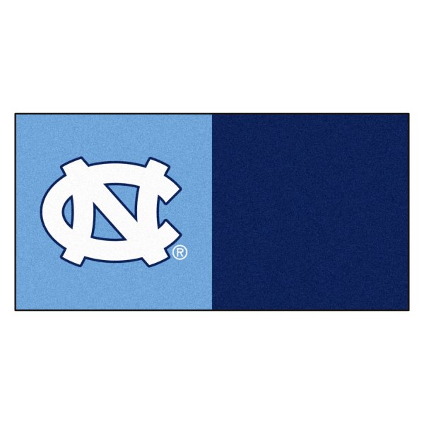 FanMats® - University of North Carolina (Chapel Hill) 18" x 18" Nylon Face Team Carpet Tiles with "NC" Logo