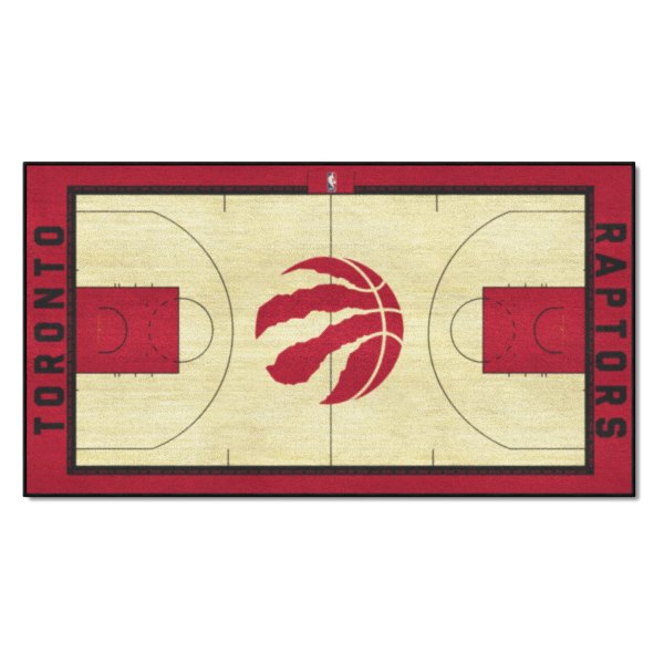 FanMats® - Toronto Raptors 29.5" x 54" Nylon Face Basketball Court Runner Mat with "Circular Toronto Raptors with Clawed Basketball" Logo