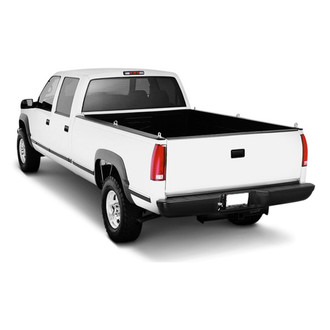 Fey Automotive® - Perfect Match Series Full Width Black Powder Coated Rear OE Style Bumper