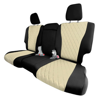 FH Group® - Neoprene 2nd Row Black & Beige Custom Seat Covers